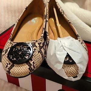 Sam Edelman Circus Colleen Black/ White Snakeprint Flats NIB